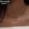Orvik Boho Layered Necklace — Crystal Stars in Vintage Gold for the Free Spirit
