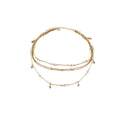 Orvik Boho Layered Necklace — Crystal Stars in Vintage Gold for the Free Spirit
