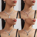 Orvik Bridal Jewelry Set — Sunflower Diamond Radiance for Your Wedding Day