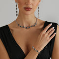 Orvik Crystal Jewelry Set — Geometric Noir Elegance for Every Evening